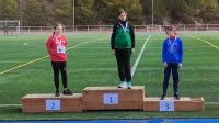 Olivia Vega Sánchez, doble campeona provincial en lanzamiento de peso SUB12